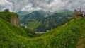 Georgian Military Road Panorama Royalty Free Stock Photo