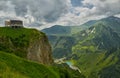 Georgian Military Road Panorama Royalty Free Stock Photo