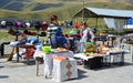 Local mountain market sale souvenirs,