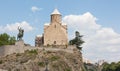 Georgian Orthodox Cathedral and the monument to Vakhtang Gorgasali