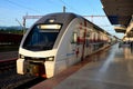 Georgian Railways high speed bullet train to Tbilisi at Batumi Central Railway station Georgia Royalty Free Stock Photo