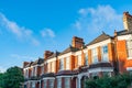 Georgian style and era red brick terrace houses Royalty Free Stock Photo