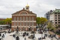 The Georgian-style Faneuil Hall at the Quincy Market in Boston, Massachusetts, USA