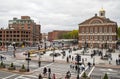 The Georgian-style Faneuil Hall at the Quincy Market in Boston, Massachusetts, USA Royalty Free Stock Photo