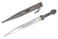 Georgian sword isolated Royalty Free Stock Photo