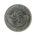 20 georgian tetri coin 1993 reverse Royalty Free Stock Photo