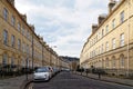 Georgian Town Houses in Henrietta Street in Bath city center England UK Royalty Free Stock Photo