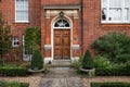 Georgian townhouse entrance door and facade