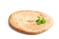 Georgian traditional bread flatbread isolated on white Royalty Free Stock Photo