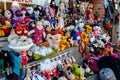 Georgian traditional dolls and toys on street local market
