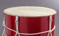 Georgian traditional drum doli part drumhead grey background