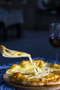 Georgian traditional food khachapuri, Cheese and bread