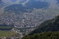 Georgian village Scepantsemida view from above Royalty Free Stock Photo