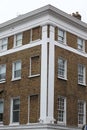 Georgian windows architecture on a wall house, London, UK