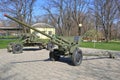 ZiS-2 is a Soviet 57-mm anti-tank gun used during WWII Royalty Free Stock Photo