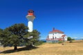 Gulf Islands National Park, Georgina Point Lighthouse on Mayne Island, British Columbia, Canada Royalty Free Stock Photo