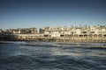 The georgious view of the ocean front apartments overlooking the Pacific Ocean Royalty Free Stock Photo