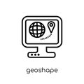 GeoShape icon. Trendy modern flat linear vector GeoShape icon on Royalty Free Stock Photo