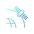 Geostationary Satellite gradient linear vector icon