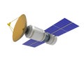 Geostationary satellite. Modern satellite. Satellite connection. 3D illustration. Royalty Free Stock Photo