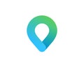 Geotag or location pin logo icon design