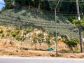 Geotechnical slope stabilization for environmental protection Royalty Free Stock Photo