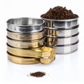 Geotechnical Soil Testing with Laboratory Sieves Royalty Free Stock Photo