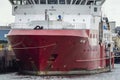 Geotechnical survey vessel Fugro Discovery docked at Marine Commerce Terminal in New Bedford