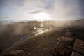 Geothermal area in Krysuvik on early sunny morning, Southern Peninsula Reykjanesskagi, Reykjanes Peninsula, Iceland