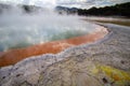 Geothermal area Wai-O-Tapu in New-Zealand hot water pool Royalty Free Stock Photo