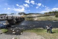 Visiting grand prismatic spring Yellowstone