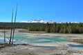 Yellowstone National Park with Crackling Lake at Norris Geyser Basin, Wyoming, USA Royalty Free Stock Photo