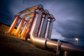 Geothermal energy pipeline Royalty Free Stock Photo