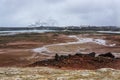 Geothermal field of Gunnuhver, Reykjanes Geothermal Power Plant, Iceland