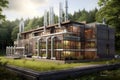 geothermal heating system for an eco-friendly building