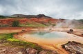 Geothermal hot water at the geysir district in Iceland