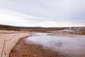 Geothermal hot water at the geysir district in Iceland Royalty Free Stock Photo