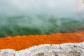 Geothermal Lake Called Champagne Pool at Wai-O-Tapu Geothermal Area near Rotorua, New Zealand Royalty Free Stock Photo