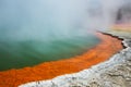 Geothermal Lake Called Champagne Pool at Wai-O-Tapu Geothermal Area near Rotorua, New Zealand Royalty Free Stock Photo