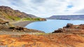 Geothermal lake in Iceland, Kleifarvatn Lake, Reykjanes Peninsula