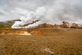 Geothermal plant near Viti crater in Krafla, North Iceland Royalty Free Stock Photo