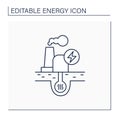 Geothermal power line icon
