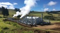 Geothermal power station alternative energy Royalty Free Stock Photo