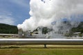 Geothermal power station near the Wairakei Geothermal Field in New Zealand Royalty Free Stock Photo