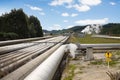 Geothermal power station pipeline Royalty Free Stock Photo
