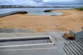 Geothermal sea spa in Nautholsvik Raykjavik Iceland Royalty Free Stock Photo