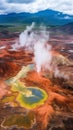 Geothermal Wonders from Above Royalty Free Stock Photo