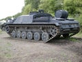 Restored German self-propelled assault gun StuG-3. camouflage. Reconstruction of military equipment. World war II tank. Royalty Free Stock Photo