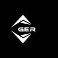 GER abstract technology logo design on Black background. GER creative initials letter logo concept