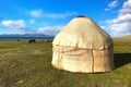 The ger camp in a large meadow at Ulaanbaatar , Mongolia Royalty Free Stock Photo